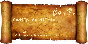 Csép Valéria névjegykártya